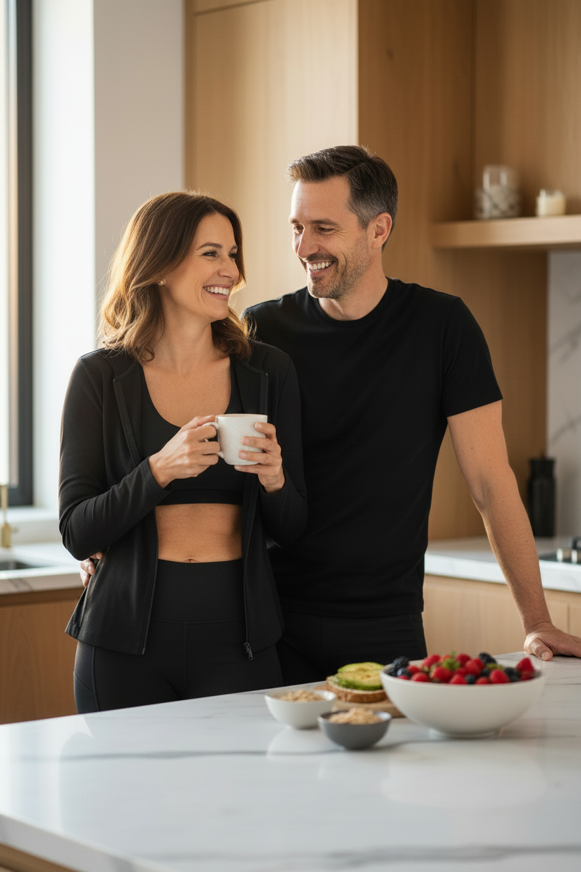 Couple in a modern kitchen